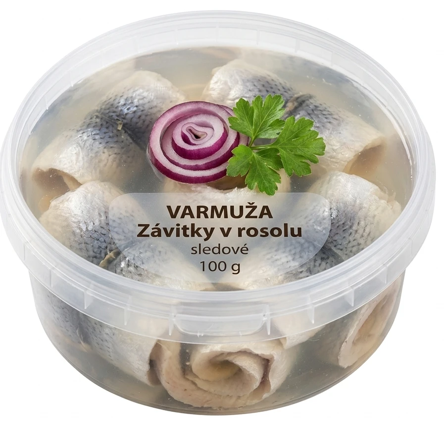 VARMUŽA Závitky v rosolu sledové