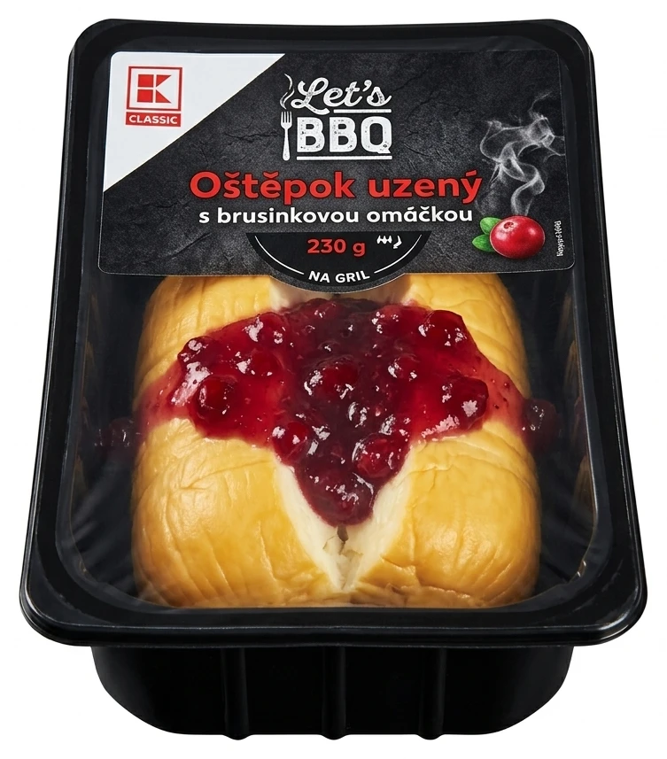 Oštěpok uzený s brusinkovou omáčkou