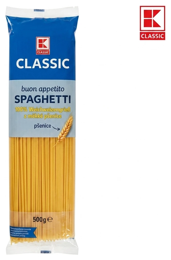 Bezvaječné těstoviny spaghetti