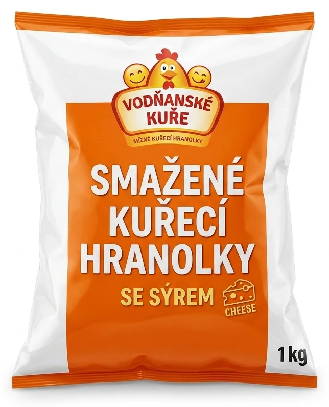 Vodňanské kuře Smažené kuřecí hranolky se sýrem/Smažený kuřecí popcorn