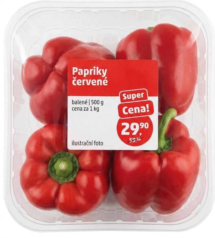 Papriky červené