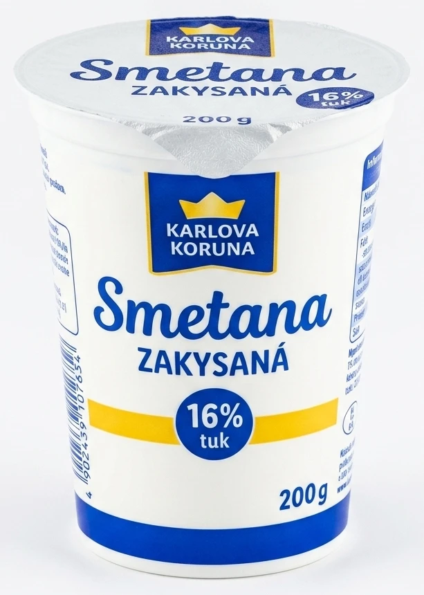 Smetana zakysaná Karlova Koruna 16%
