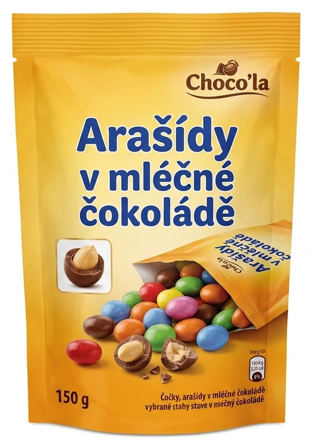 Čočky, arašídy v mléčné čokoládě Choco'la