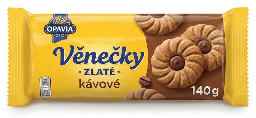Sušenky zlaté, věnečky Opavia