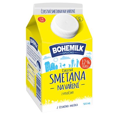 BOHEMILK Smetana čerstvá 12 % 500 ml