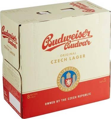 Budějovický Budvar Original světlý ležák, sklo 8x0,5l