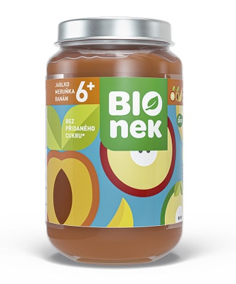 BIOnek Příkrm jablko, meruňka a banán