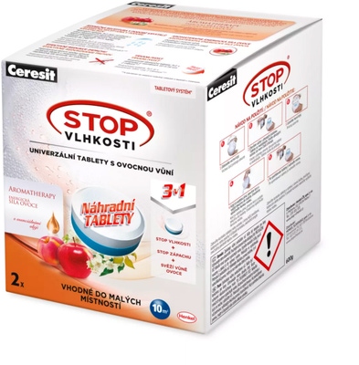 Ceresit Pohlcovač vlhkosti Pearl Energetické ovoce 3v1 náhradní tablety (2× 300 g)