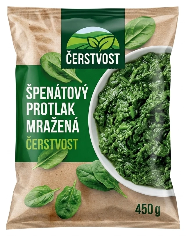 Špenátový protlak mražená čerstvost