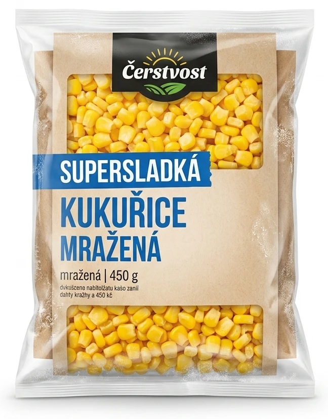 Supersladká kukuřice mražená čerstvost