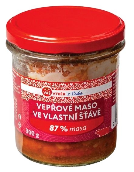 Váš Výběr Vepřové maso ve vlastní šťávě 87% 300g