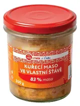Váš Výběr Kuřecí maso ve vlastní šťávě 83% 300g