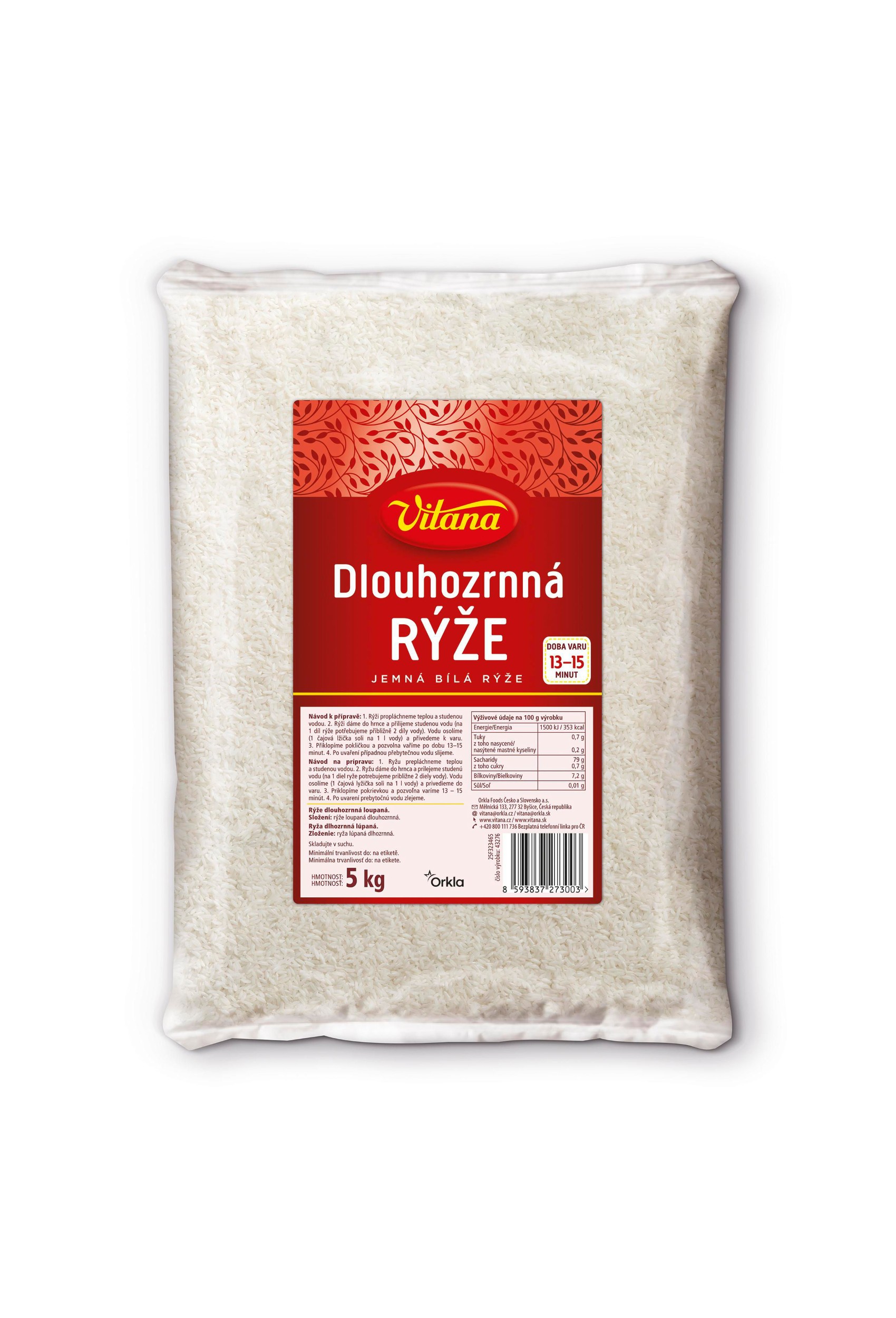 Vitana Rýže dlouhozrnná 5kg