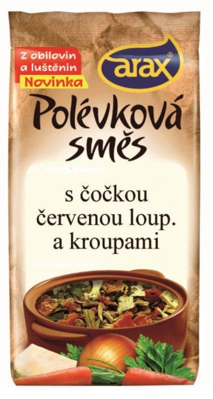 Arax Polévková směs čočka červená loupaná a pšeničné kroupy 160 g
