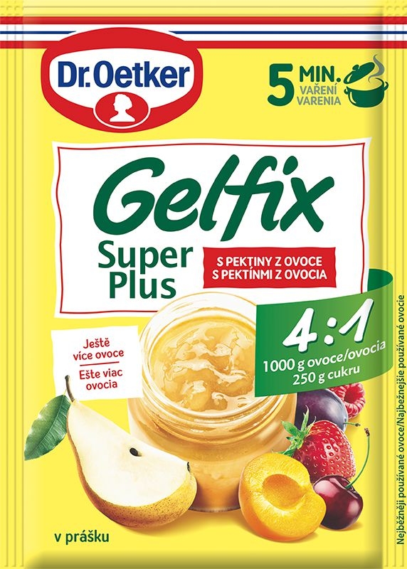 Dr.Oetker Gelfix Super Plus 4:1 na přípravu ovocných džemů a marmelád 20g
