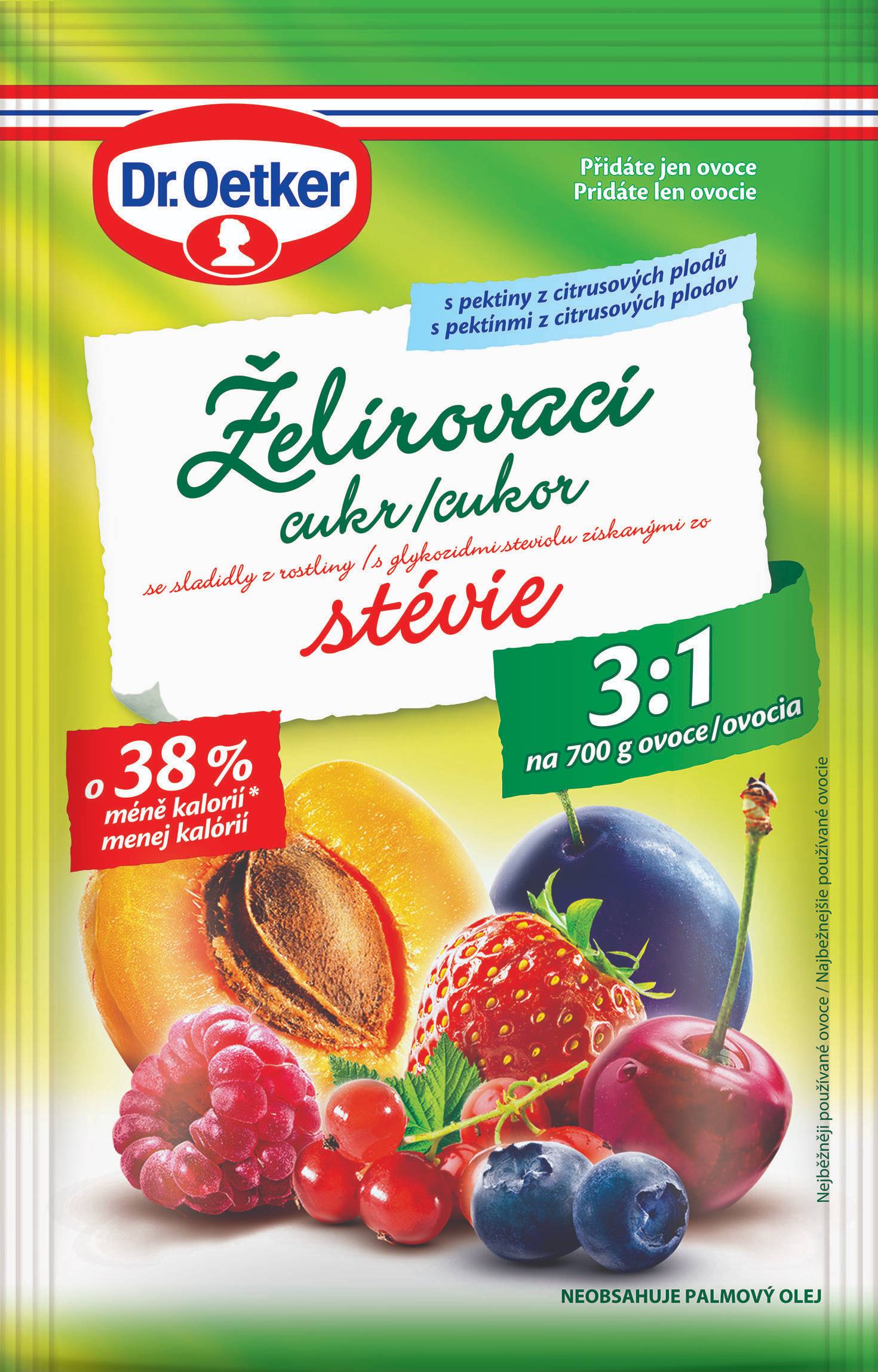 Dr.Oetker Želírovací cukr se sladidly ze stévie 250g