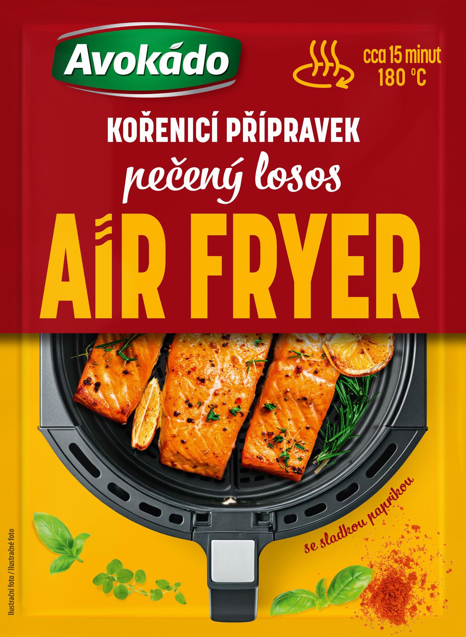 Avokádo Air Fryer Pečený losos 30g