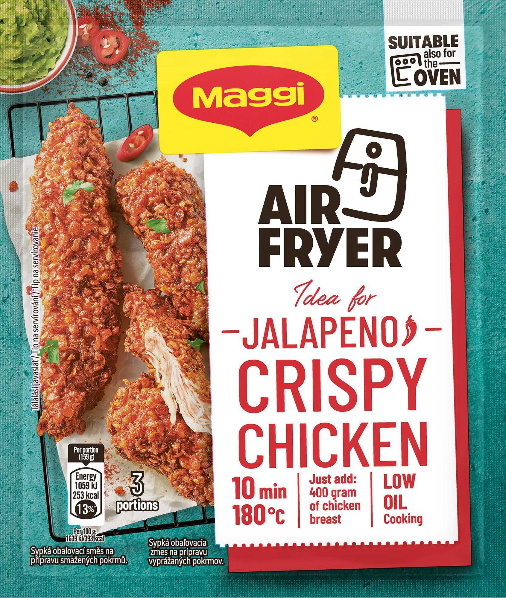 Maggi Air fryer nápady křupavé kuře s jalapeno 66g