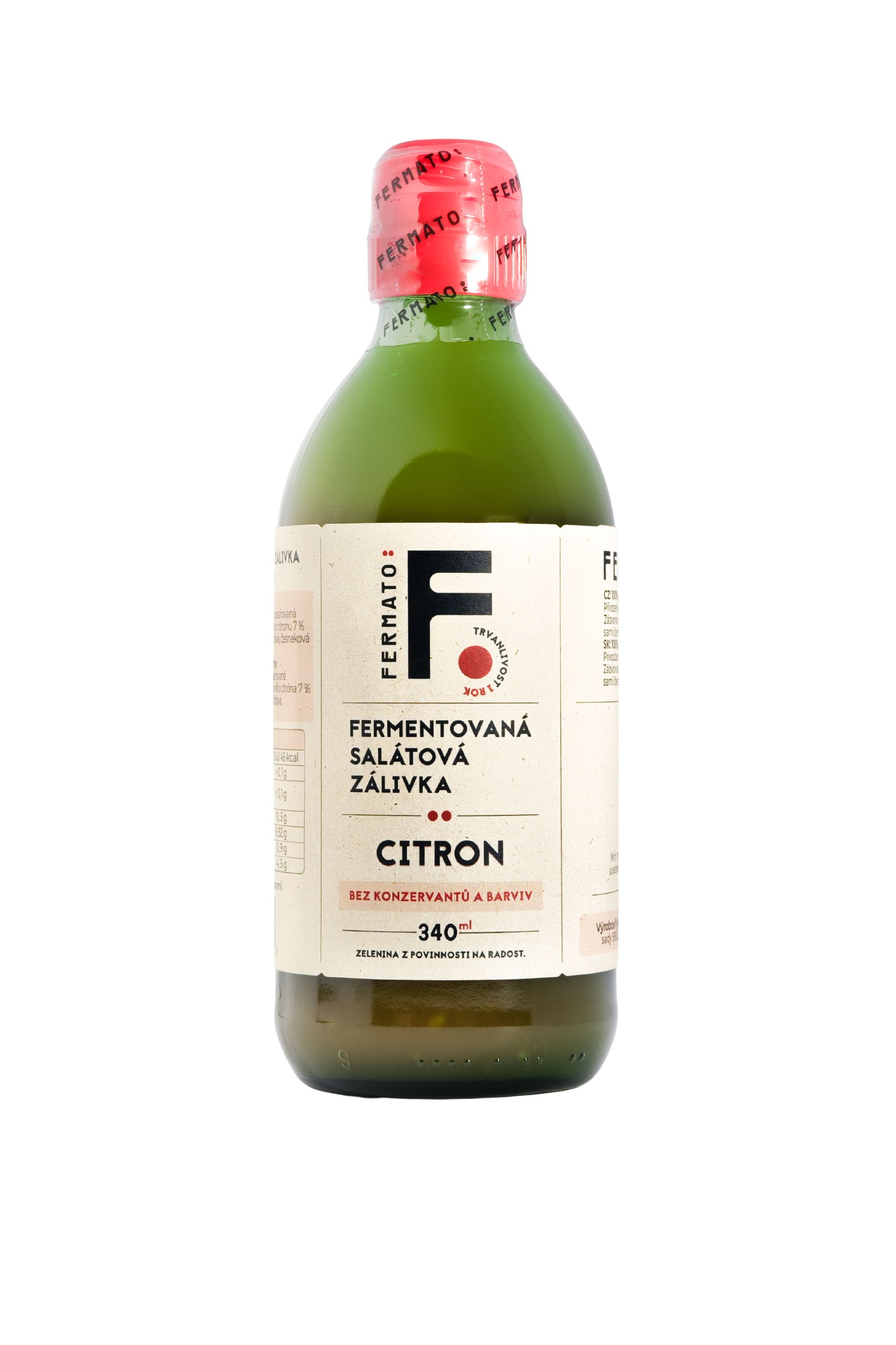 Fermato Fermentovaná salátová zálivka s příchutí citron 340 ml