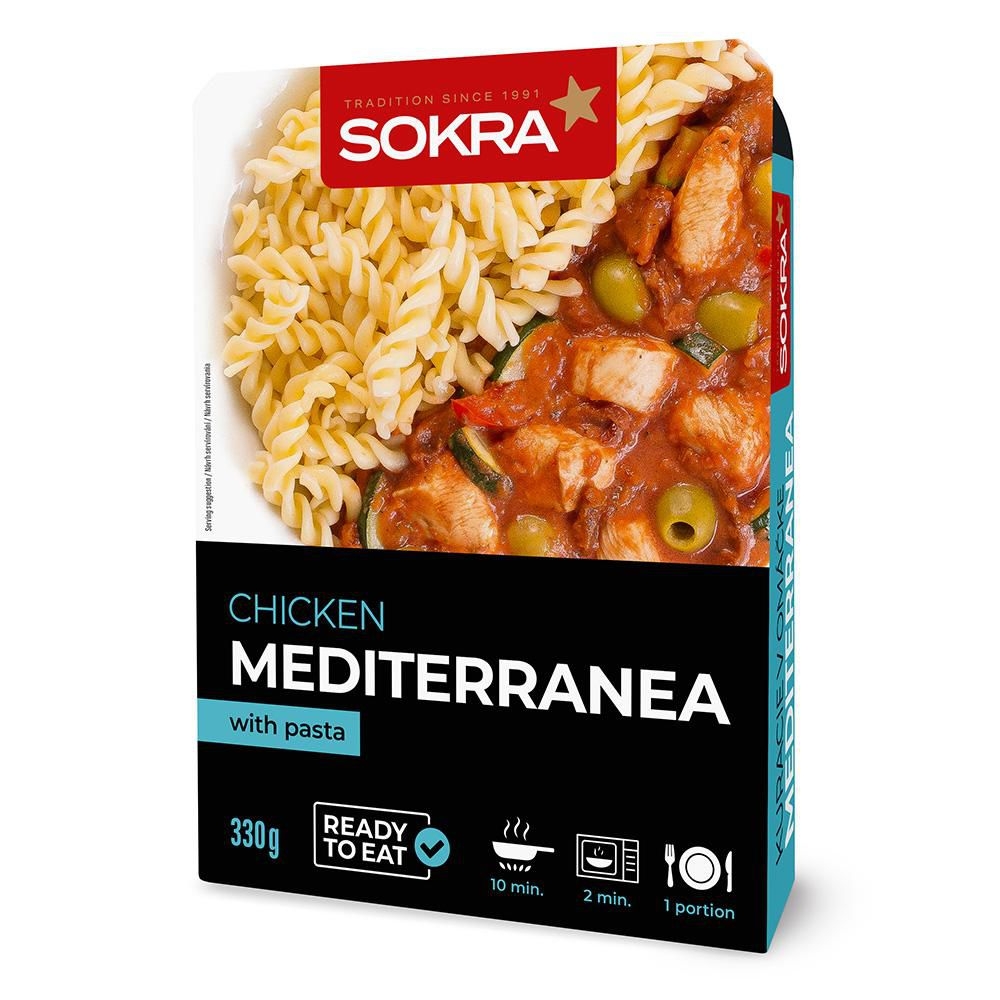 Sokra Kuřecí v omáčce Mediterranea s těstovinami 330g