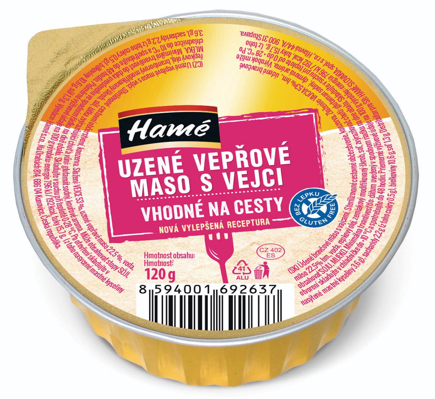Hamé Uzené vepřové maso s vejci 120g