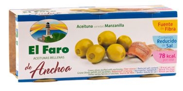 El Faro Zelené olivy plněné ančovičkou 3x120g