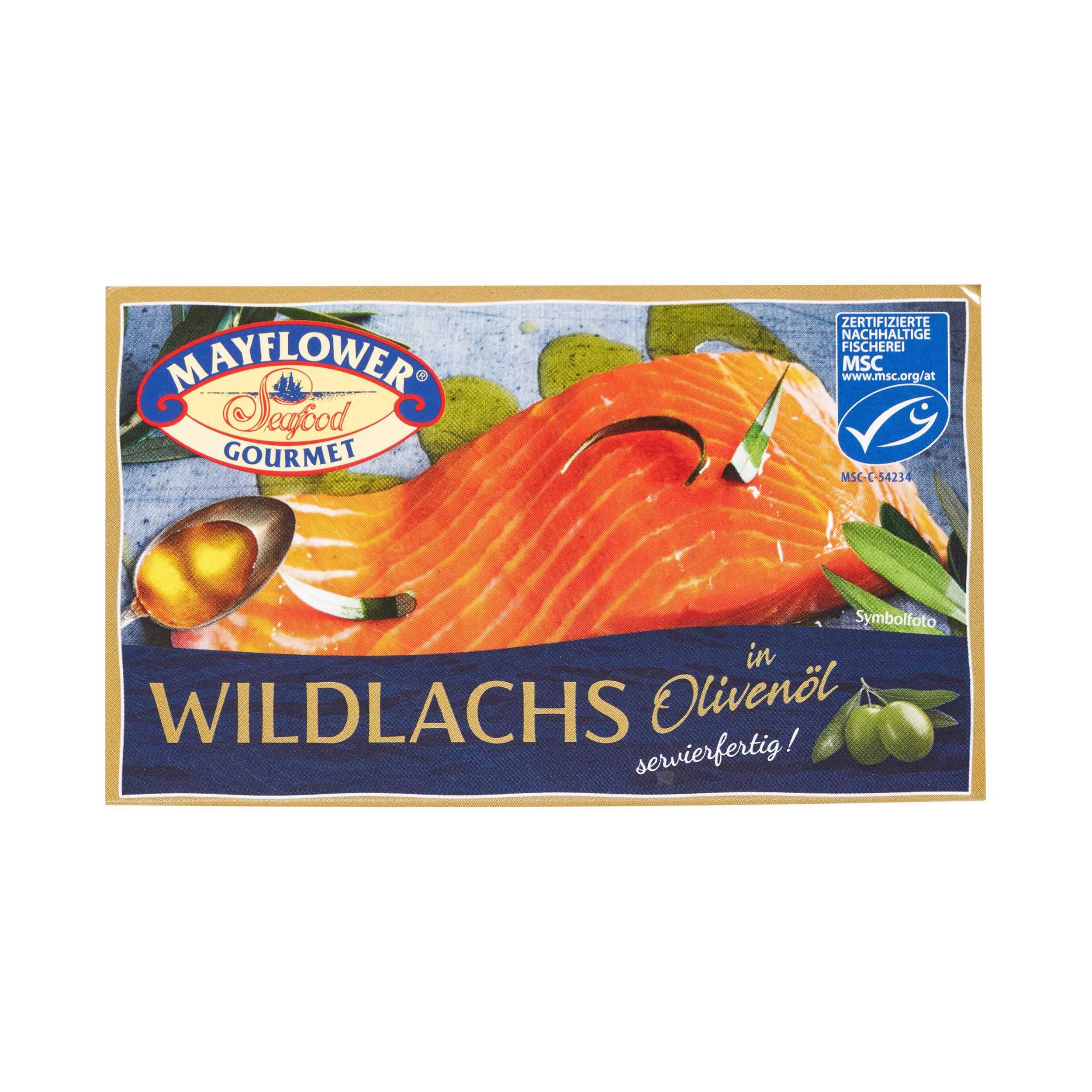 May Flower Divoký losos v olivovém oleji 125g