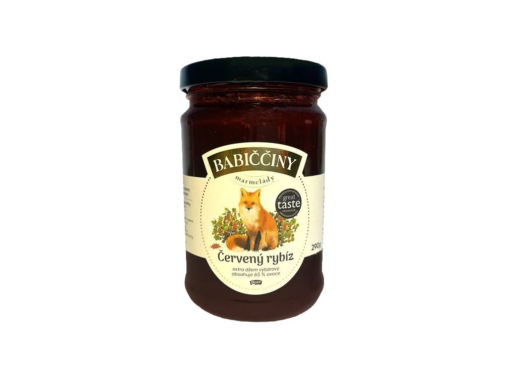 Babiččiny Marmelády Extra výběrový džem červený rybíz 290g