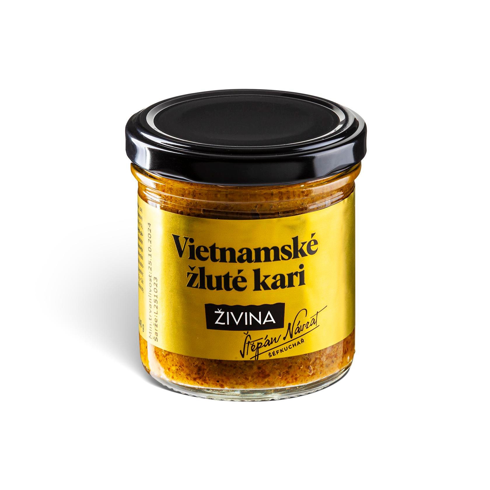 Živina Vietnamská žlutá kari pasta středně pálivá pro kari s kokosovým mlékem  140g