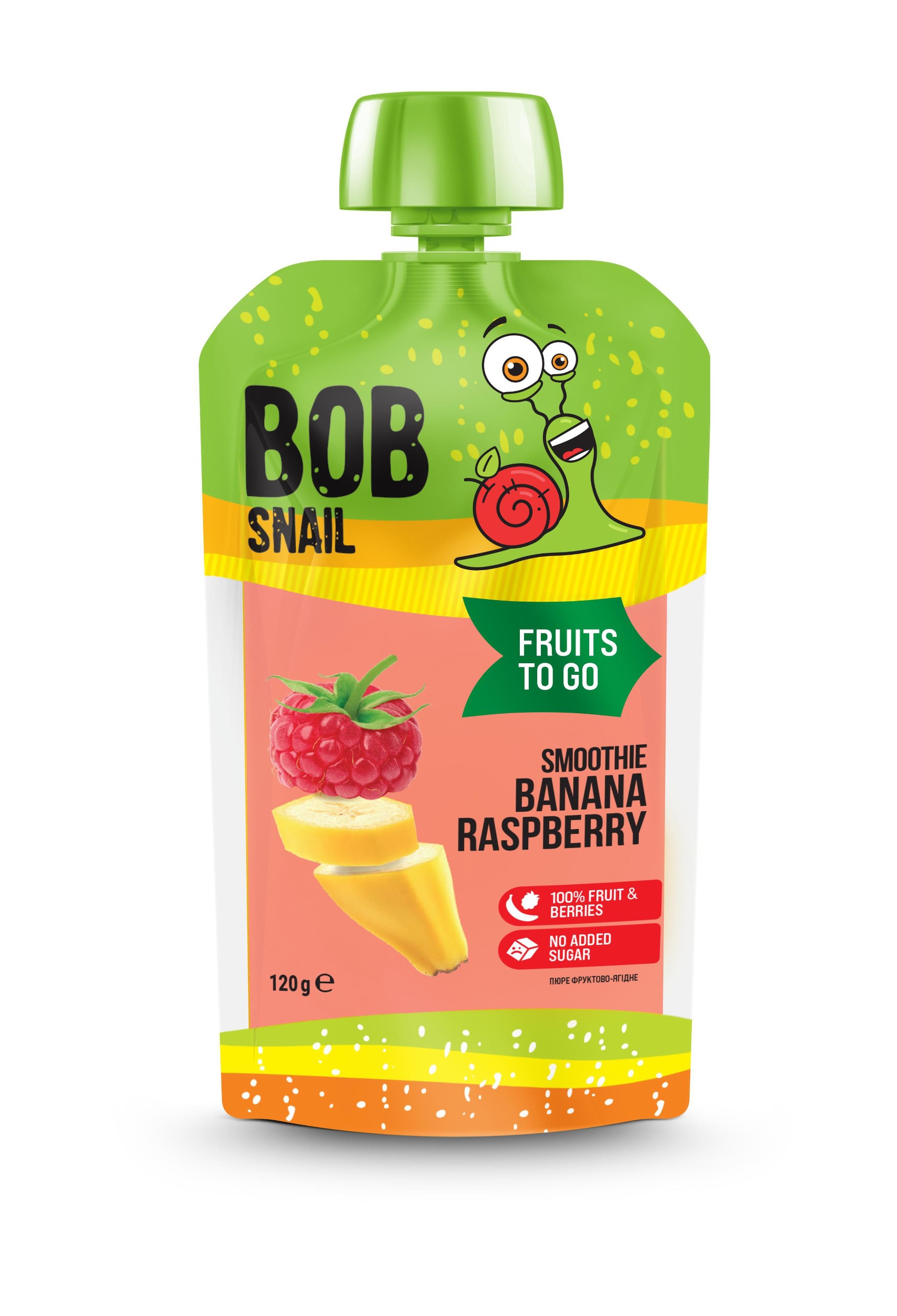 Šnek BOB Smoothie banán, malina 120g