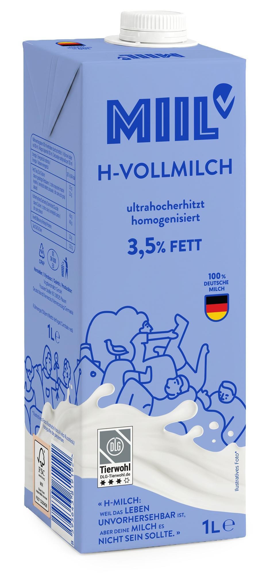 Miil UHT trvanlivé mléko plnotučné 3,5%