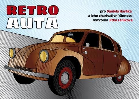 Veselá pastelka Omalovánky retro auta