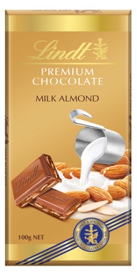Lindt Gold Tablet Milk Almond