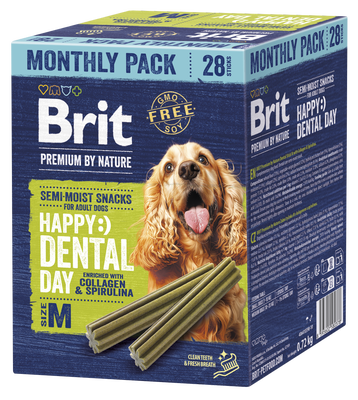 Brit Premium by Nature Dog Dental Snacks pro psy, M, 28 ks
