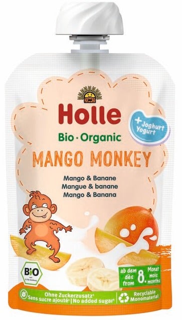 Holle BIO Kapsička ovoce s jogurtem Mango Monkey