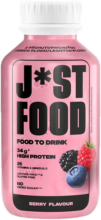 J*st Food Bezlaktózový mléčný nápoj s příchutí lesního ovoce