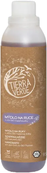 Tierra Verde Tekuté mýdlo na ruce s vůní BIO mateřídoušky, náhradní náplň