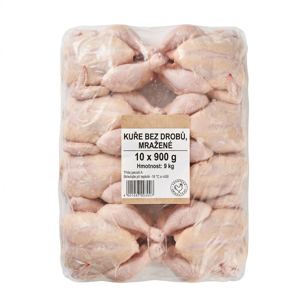Kuře bez drobů mraž. 10 x 900 g
