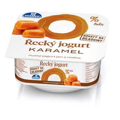 Řecký jogurt 0 % karamel chlaz. 12 x 140 g