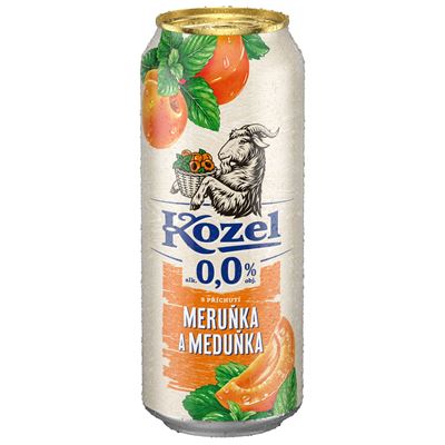 VELKOPOPOVICKÝ Kozel Pivo nealkoholické meruňka meduňka 4 x 500 ml plech multipack