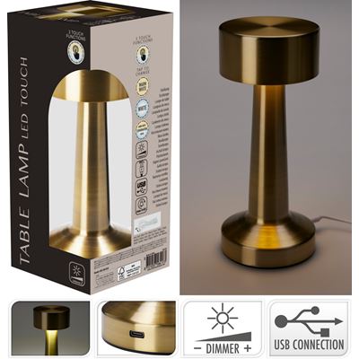 Stolní lampa LED 24 l 21 cm kov 1 ks