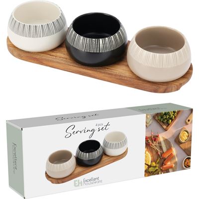 Koopman Servírovací set kamenina 4 ks