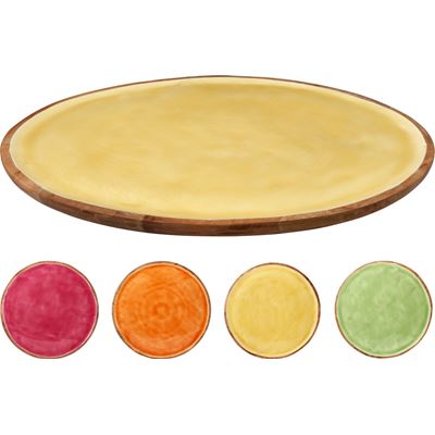 Koopman Talíř mango 38 cm barevný 4ASS 1 ks