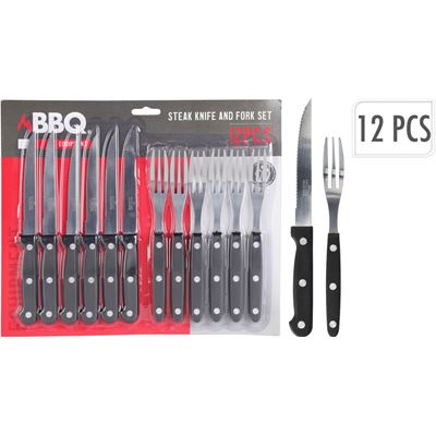 Koopman Steakové příbory sada BBQ 12 ks
