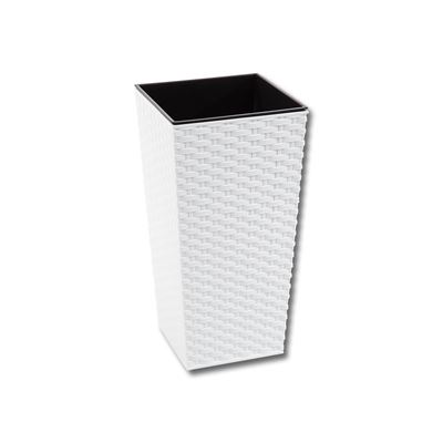 NOHEL-GARDEN Obal na květináč Finezia rattan 30x30x57cm bílý 1 ks