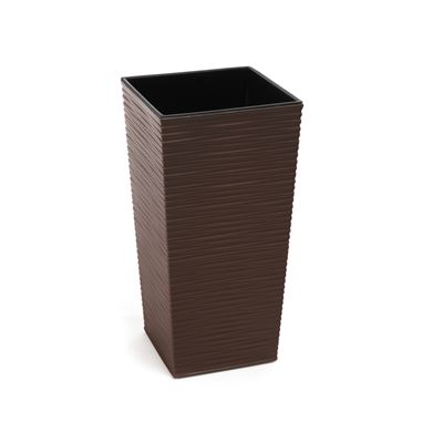 NOHEL-GARDEN Obal na květník FINEZIA proutí 35 x 35 x 68 cm plastový hnědý/tmavý 1 ks