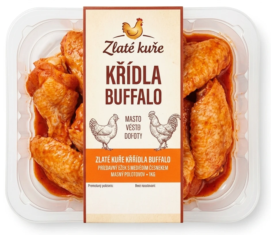 Zlaté kuře Křídla Buffalo