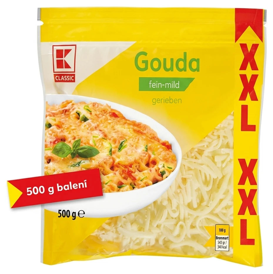 Strouhaný sýr Gouda XXL balení