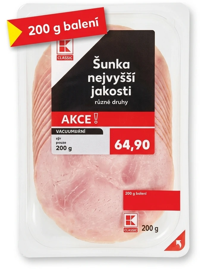 Šunka nejvyšší jakosti různé druhy