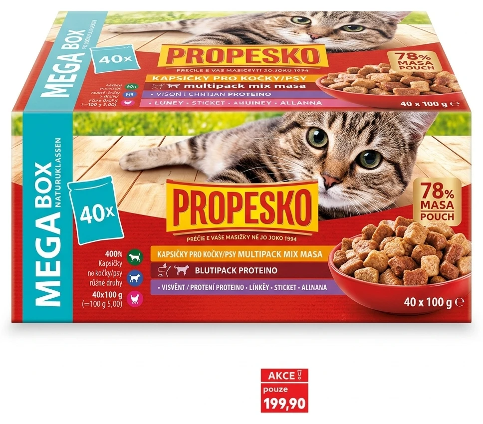 Propesko Kapsičky pro kočky/psy multipack mix masa
